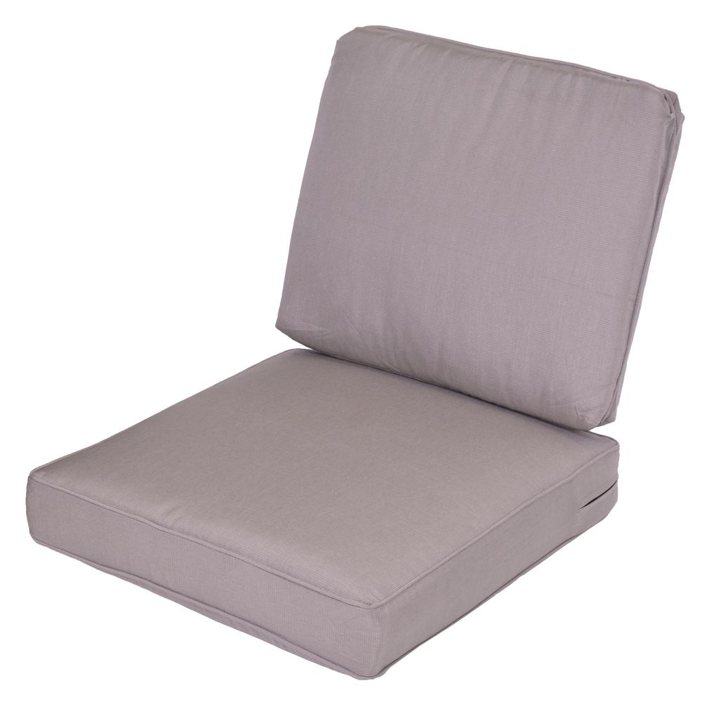 Hampton Bay Lounge Chair Cushions Outdoor The Gray 2 Piece Deep Seating Outdoor Lounge Chair Cushion Pack