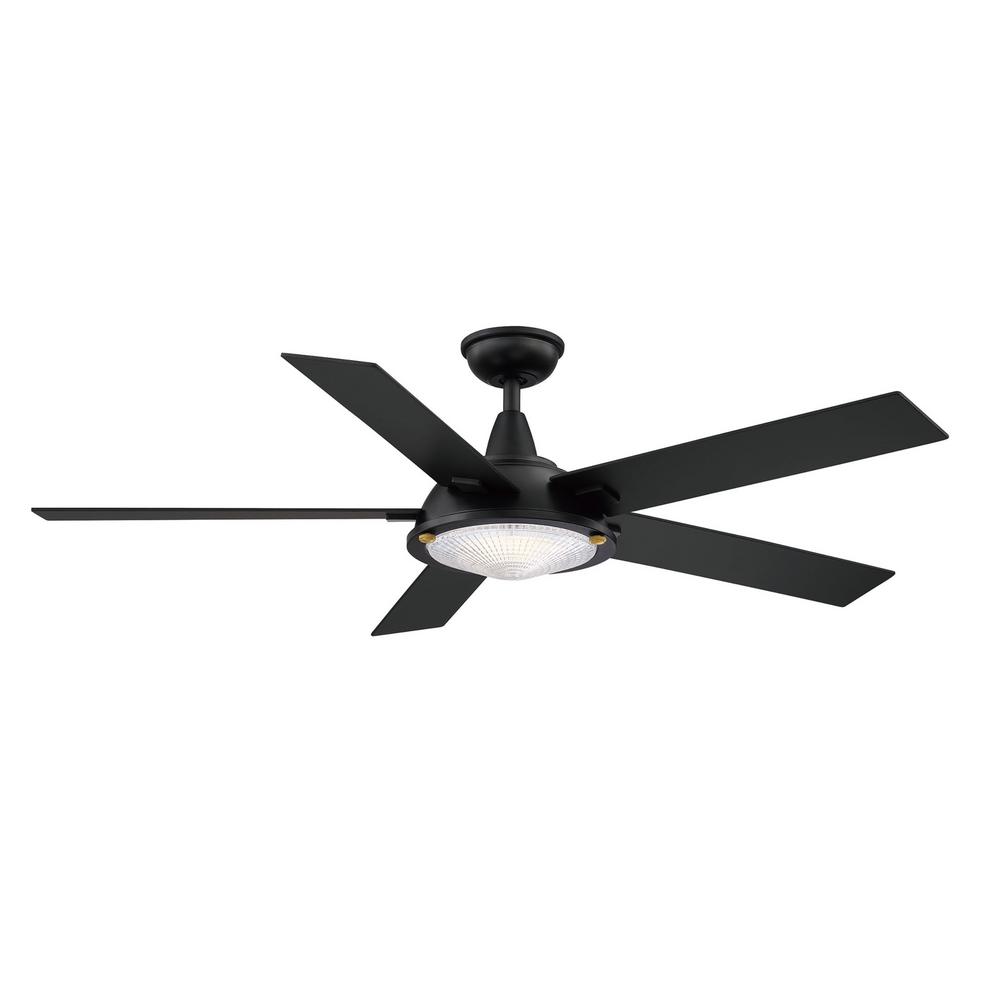 Home Decorators Collection Merienda 56 In Led Matte Black Ceiling Fan With Light And Remote Control Works Google Alexa