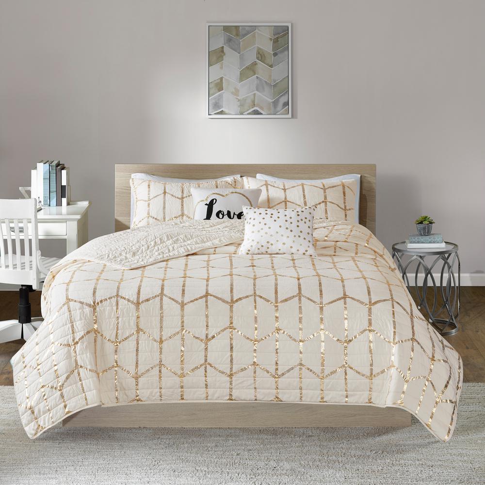 Gold Quilts Bedspreads Bedding Sets The Home Depot