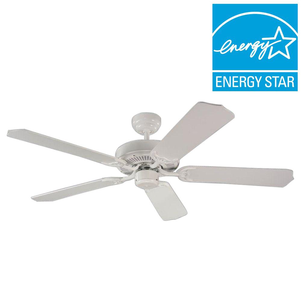 Sea Gull Lighting Quality Max Collection 52 In White 5 Blade Sea Gull Lighting Quality Max Collection 52 In White 5 Blade Ceiling Fan