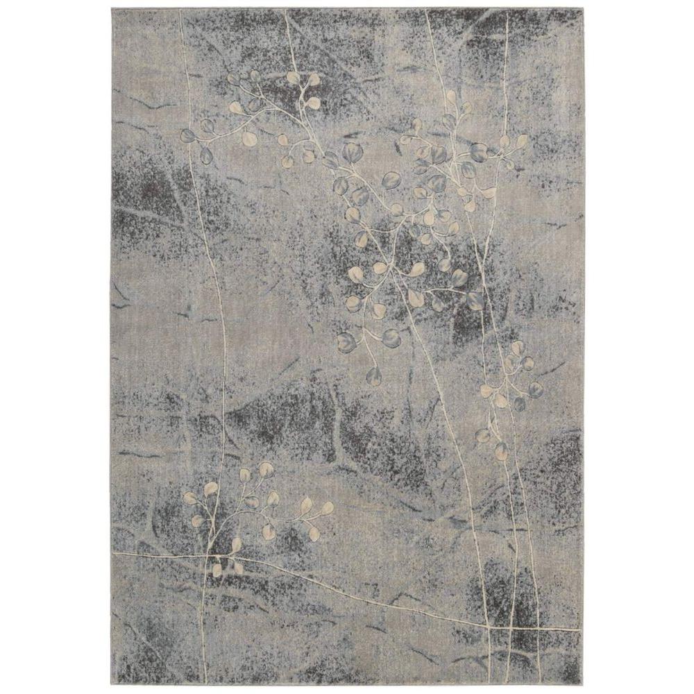 7 X 10 Nourison Area Rugs The Home Depot Somerset Silver Blue 8 Ft X 11 Area Rug