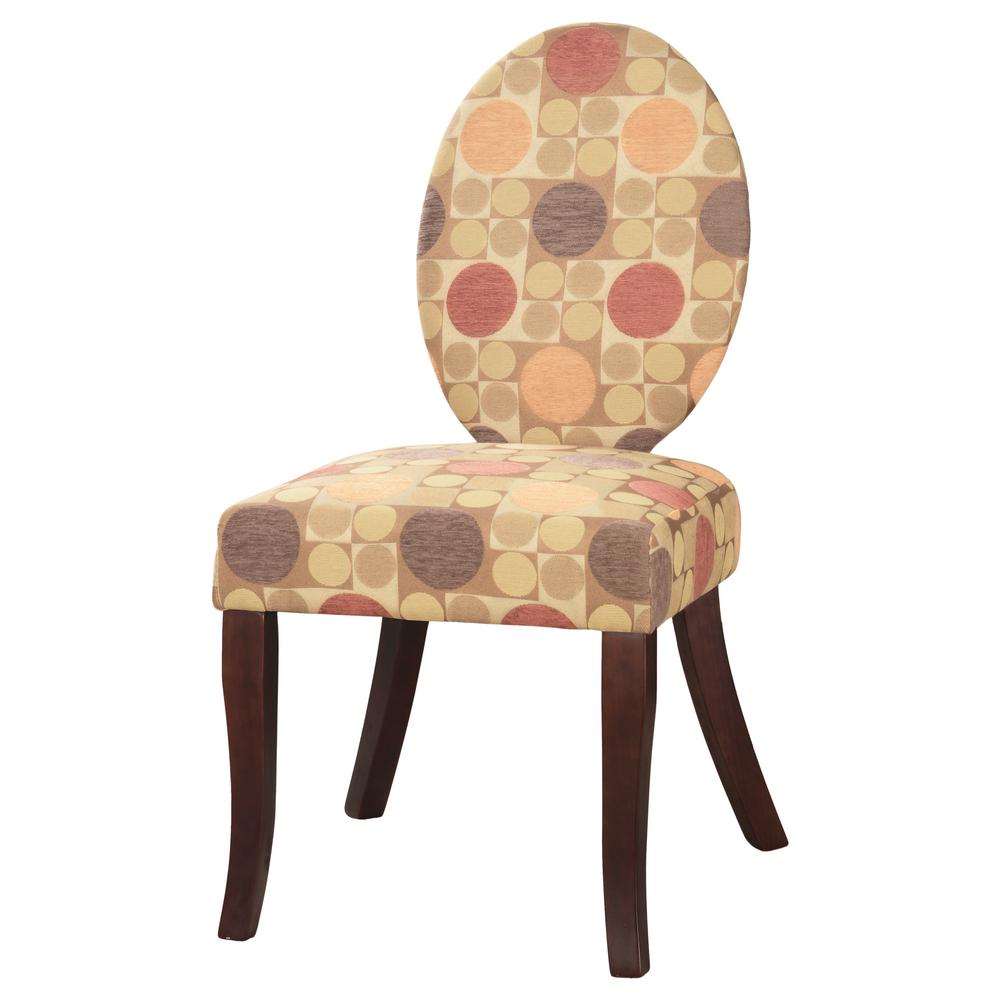 Multi Color Print Herculan Fabric Accent Chair
