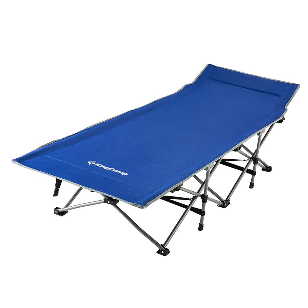 KingCamp Folding Deluxe Twin Blue Lightweight Portable Camping Bed Cot ...