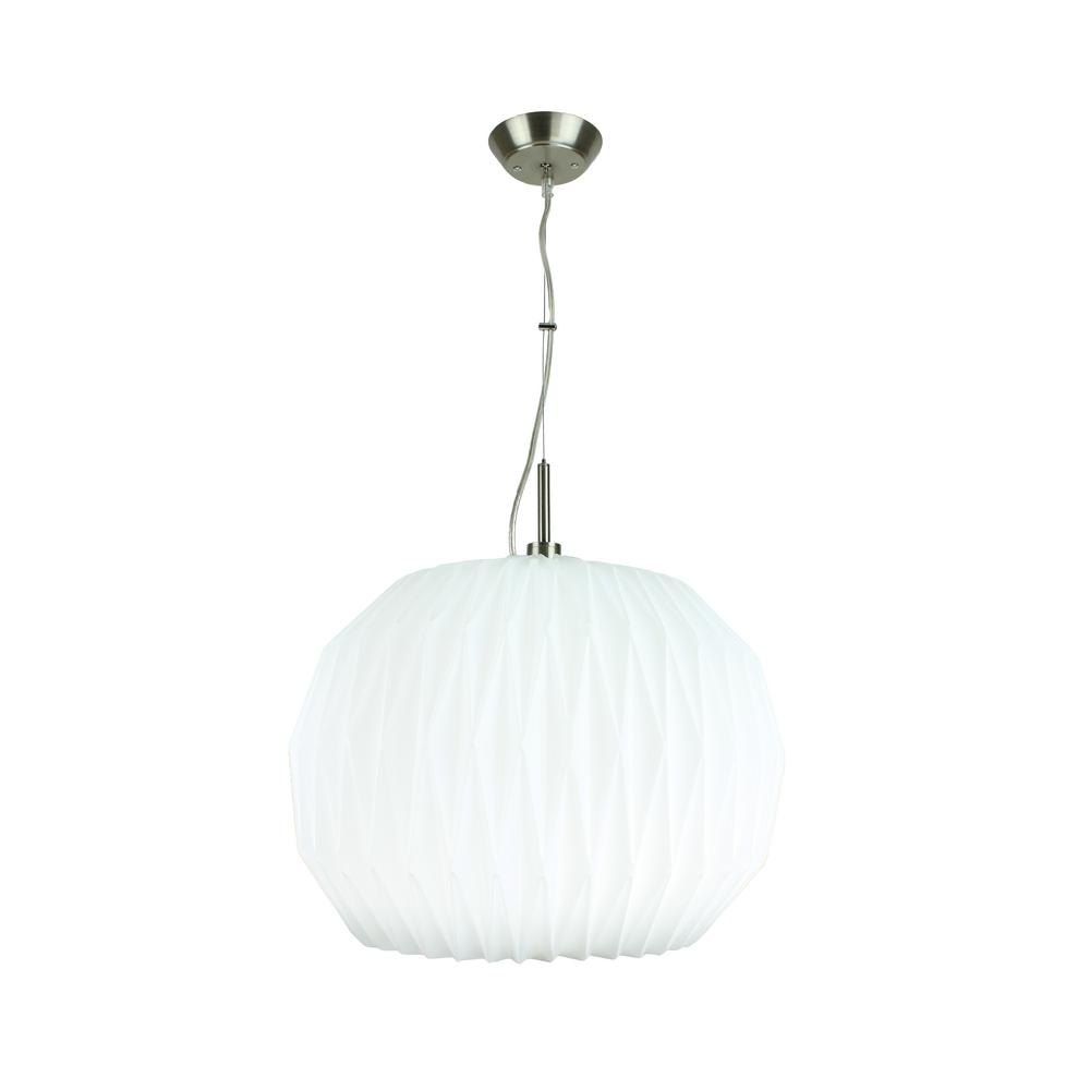 Eqlight Origami 1 Light White Pendant Globe Porl01 The Home Depot Origami 1 Light White Pendant Globe