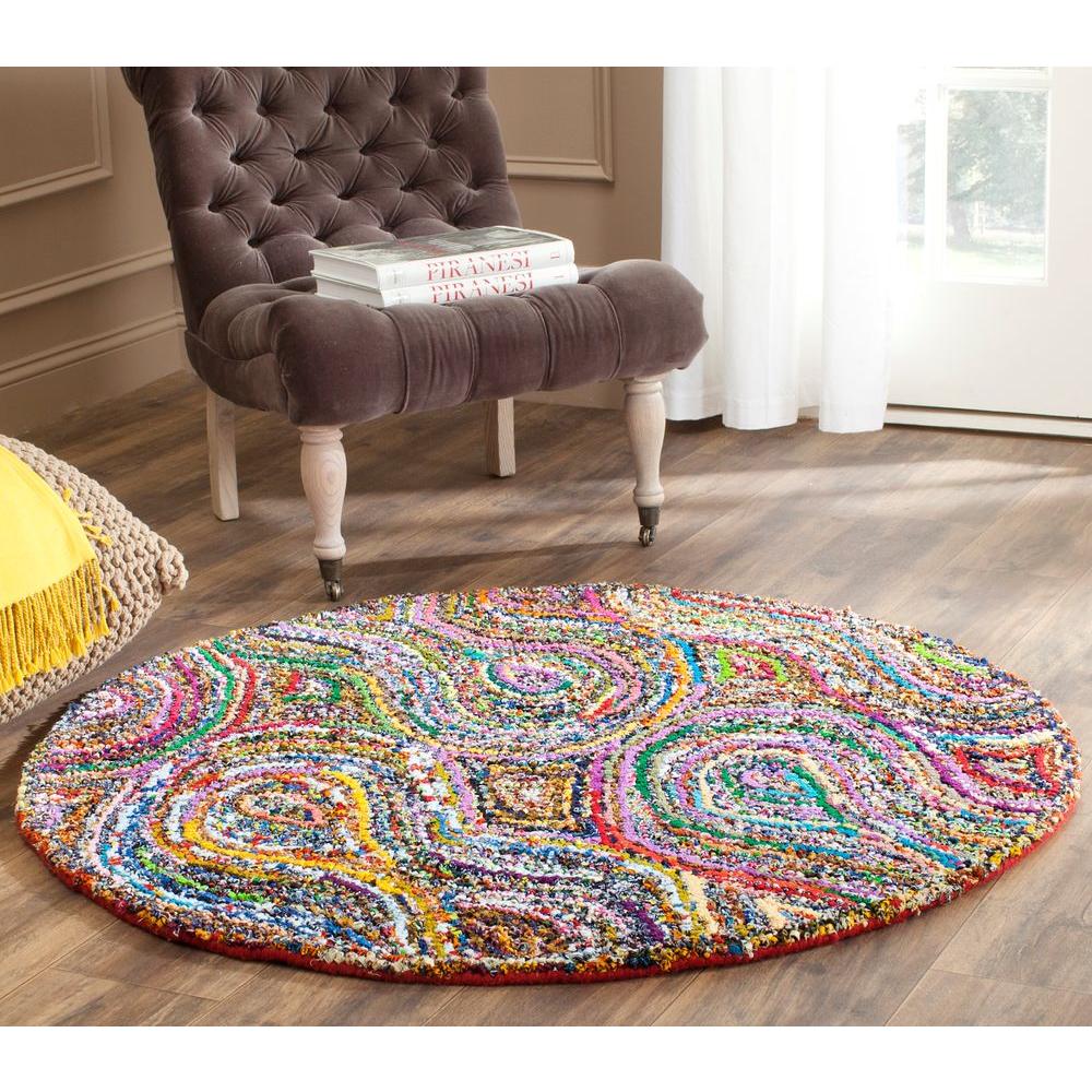 Safavieh Nantucket Multi 4 Ft X 4 Ft Round Area Rug NAN437A 4R The   Multi Safavieh Area Rugs Nan437a 4r 64 1000 