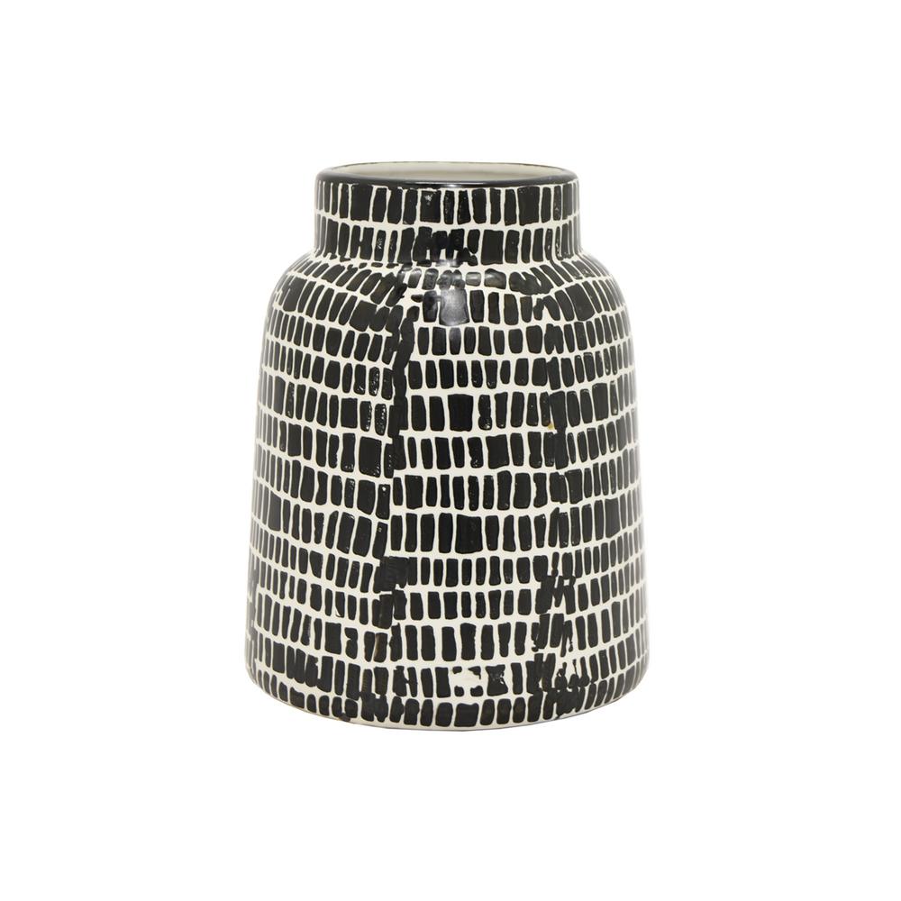 Three Hands Decorative Black And White Ceramic Vase 63308 The Home Three Hands Decorative Black And White Ceramic Vase