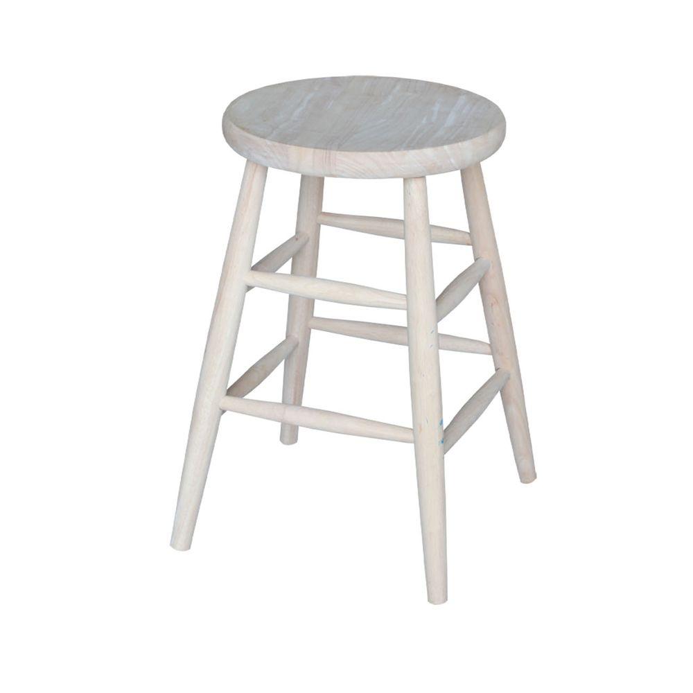 International Concepts Bar Stools Kitchen Dining Room 24 In Unfinished Wood Bar Stool