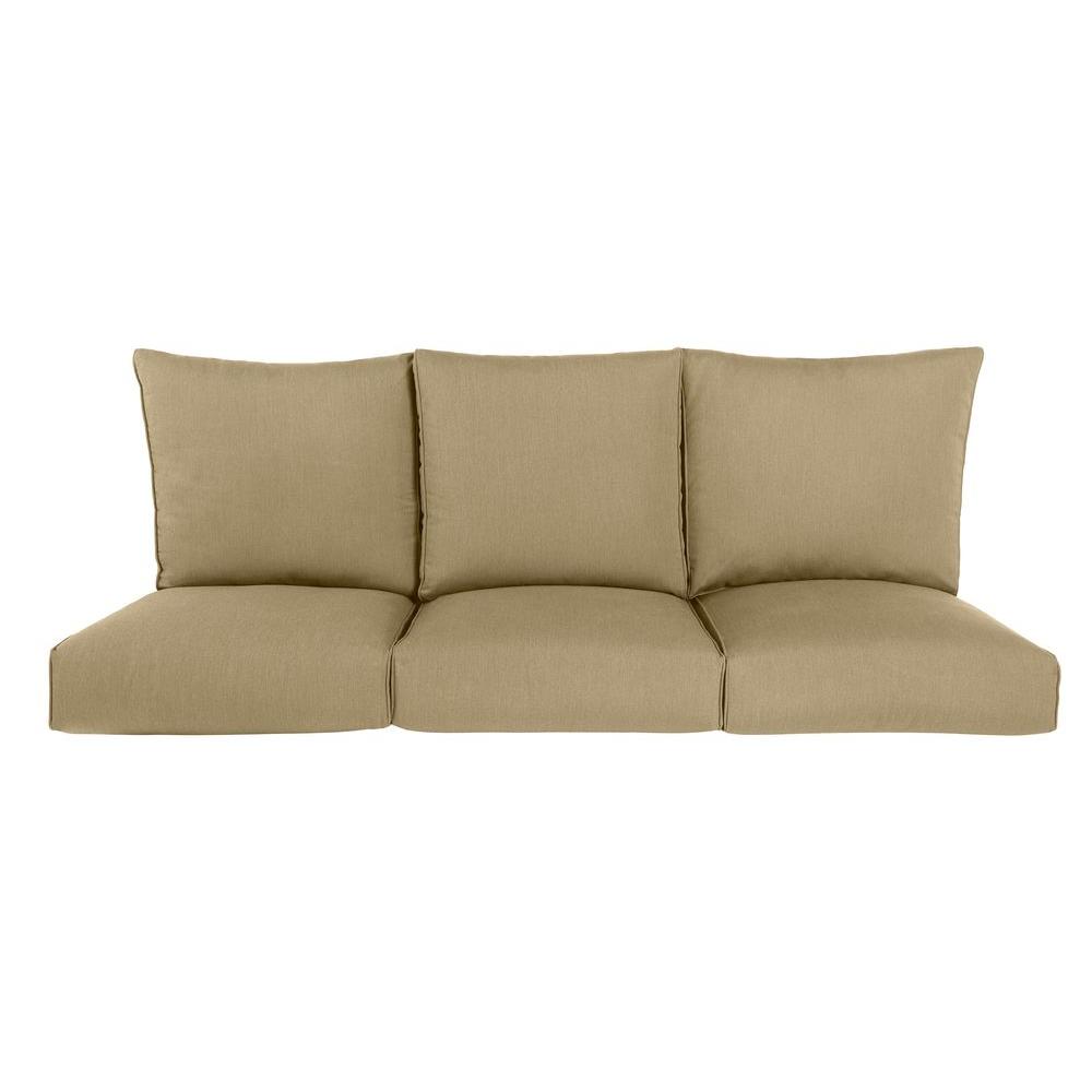 Hampton Bay Cedarvale 18.89 x 20.47 Outdoor Sectional Cushion in Standard Nutmeg133008SECB