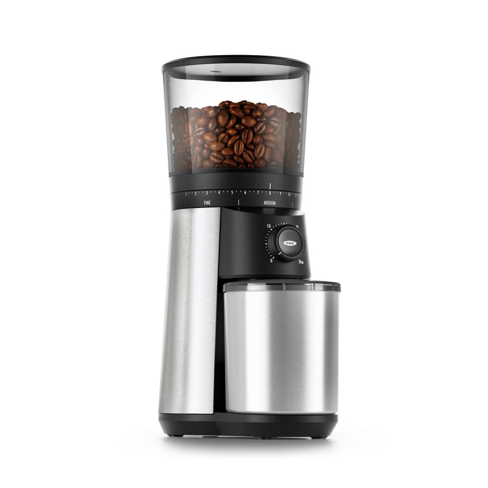16 oz. Stainless Steel Conical Coffee Grinder with Adjustable Settings