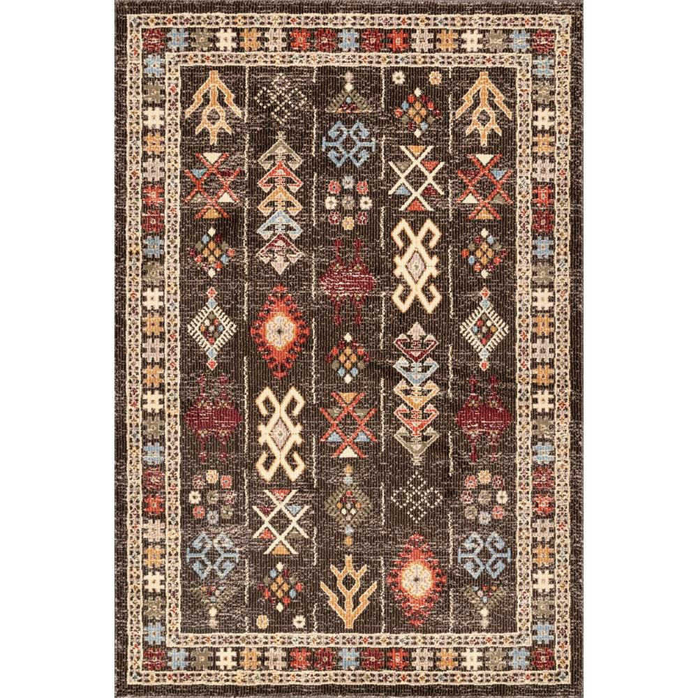 nuLOOM Wilma Transitional Tribal Brown 5 ft. x 8 ft. Area RugKSRS05B