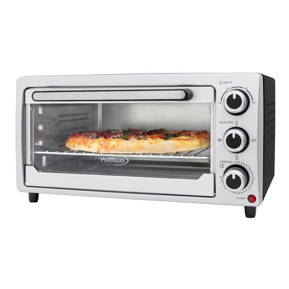 6-Slice Silver Toaster Oven