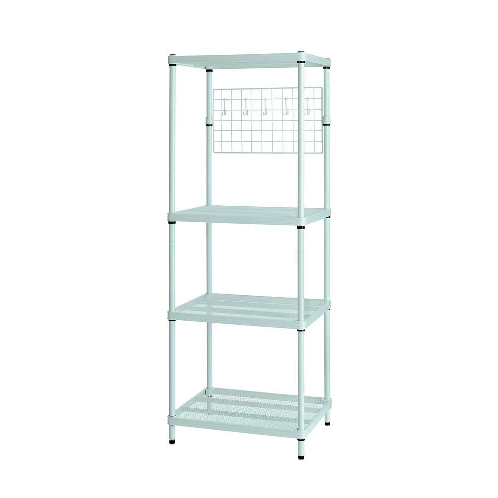 Design Ideas MeshWorks 4Shelf Metal Sage Green Freestanding Utility