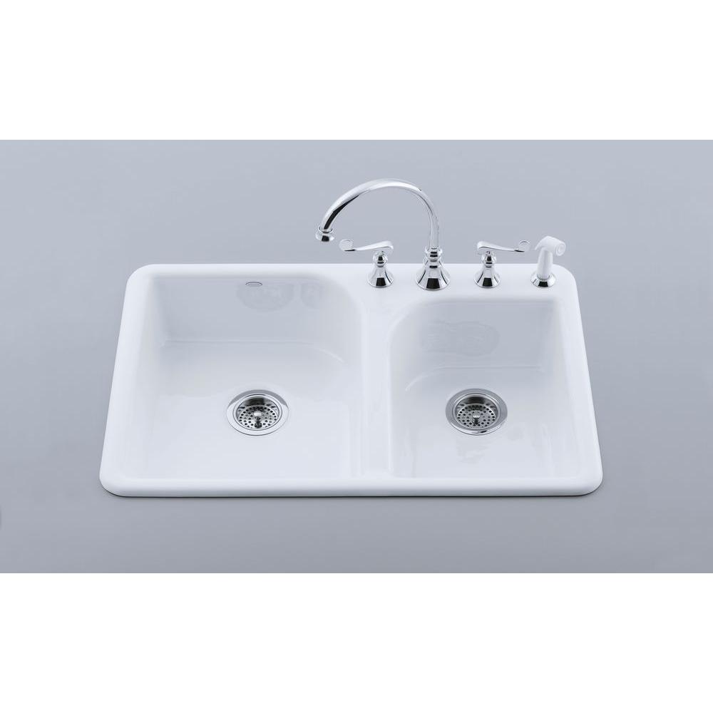 Kohler Revival 2 Handle Standard Kitchen Faucet In Polished Chrome