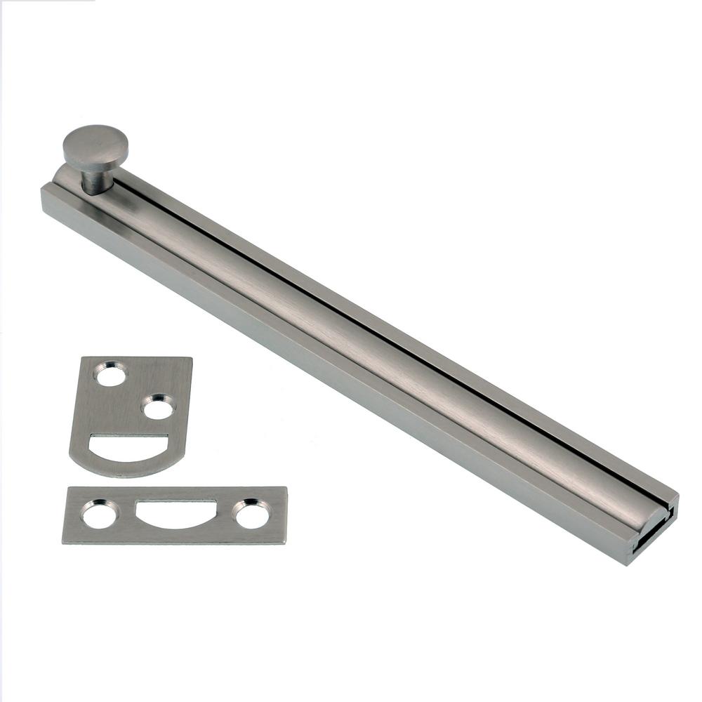 Idh By St Simons 6 In Solid Brass Satin Nickel Surface Bolt