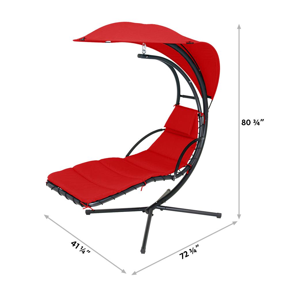 hanging curved chaise lounge chair