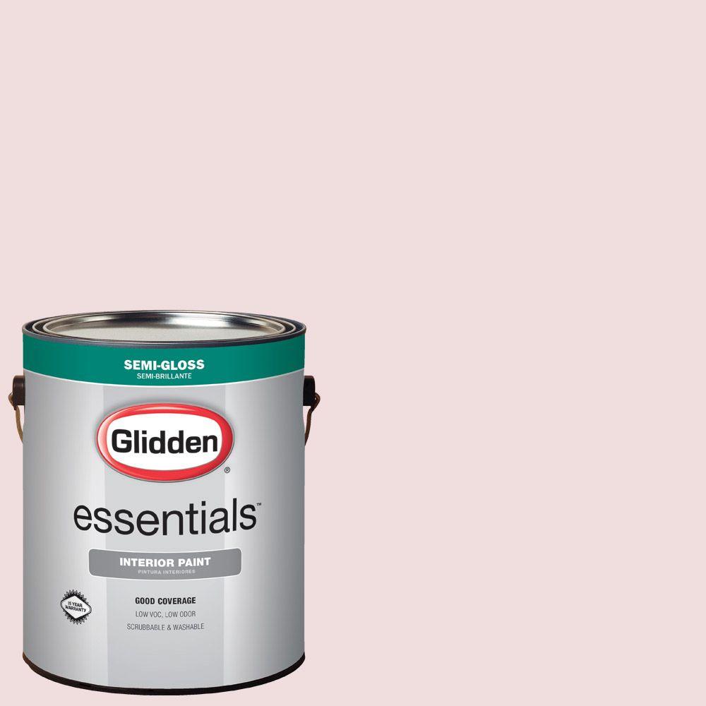 Glidden Essentials 1 Gal Hdgr30u Romantic Pink Semi Gloss Interior Paint