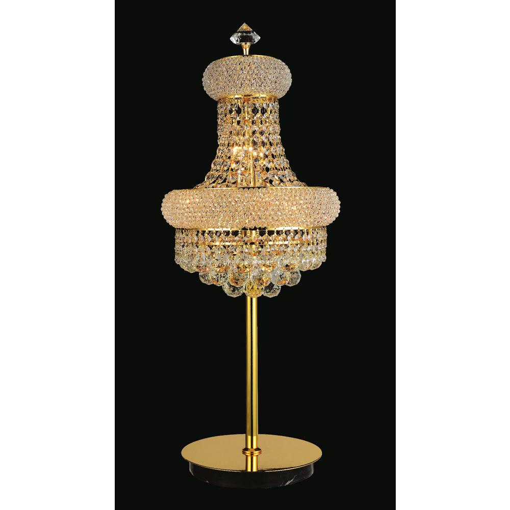 Crystal World Empire 34 in. Gold Table Lamp8001T14G The Home Depot