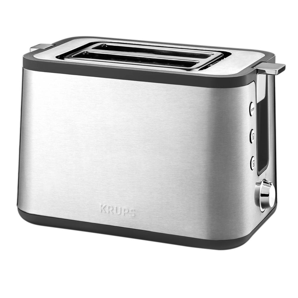 Toaster Slide Out Crumb Tray Krups The Home Depot 2 Slice Stainless Toaster
