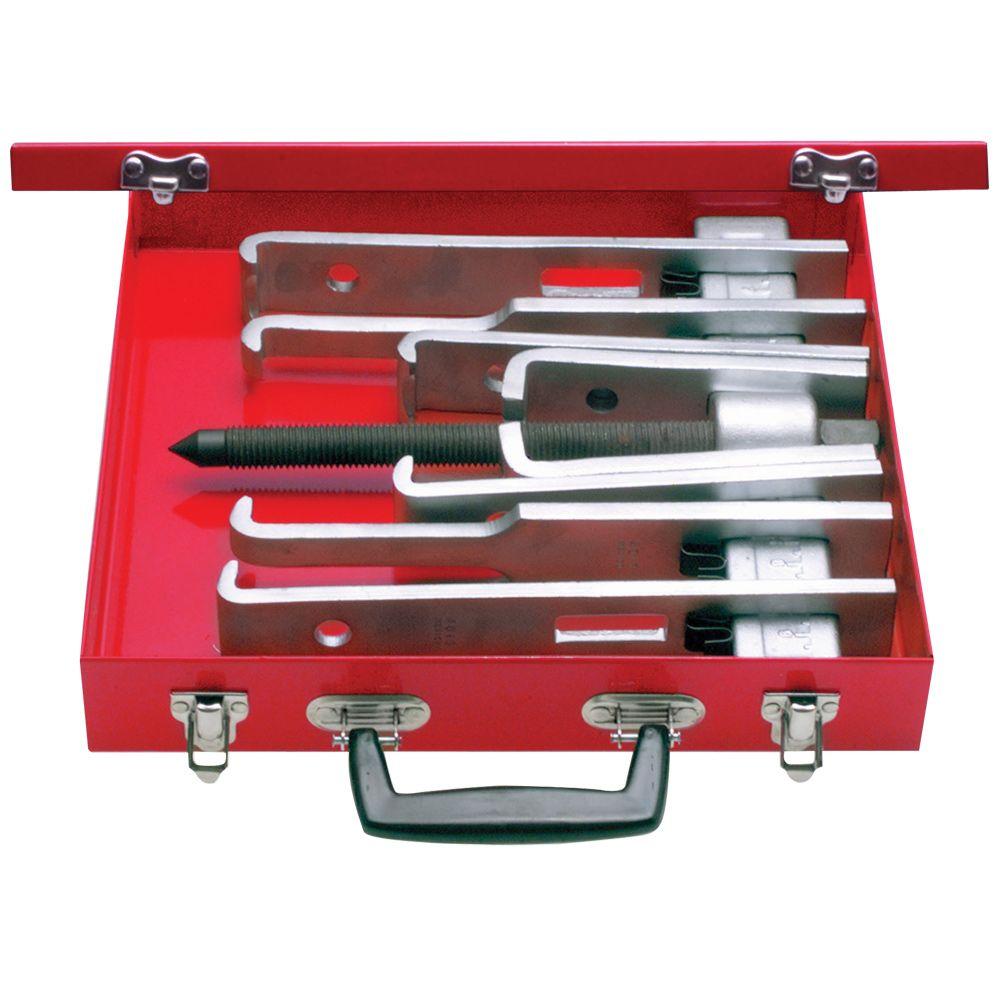 URREA 14 Piece Cased Set of 6 Ton 2 Arm Pullers With 8 