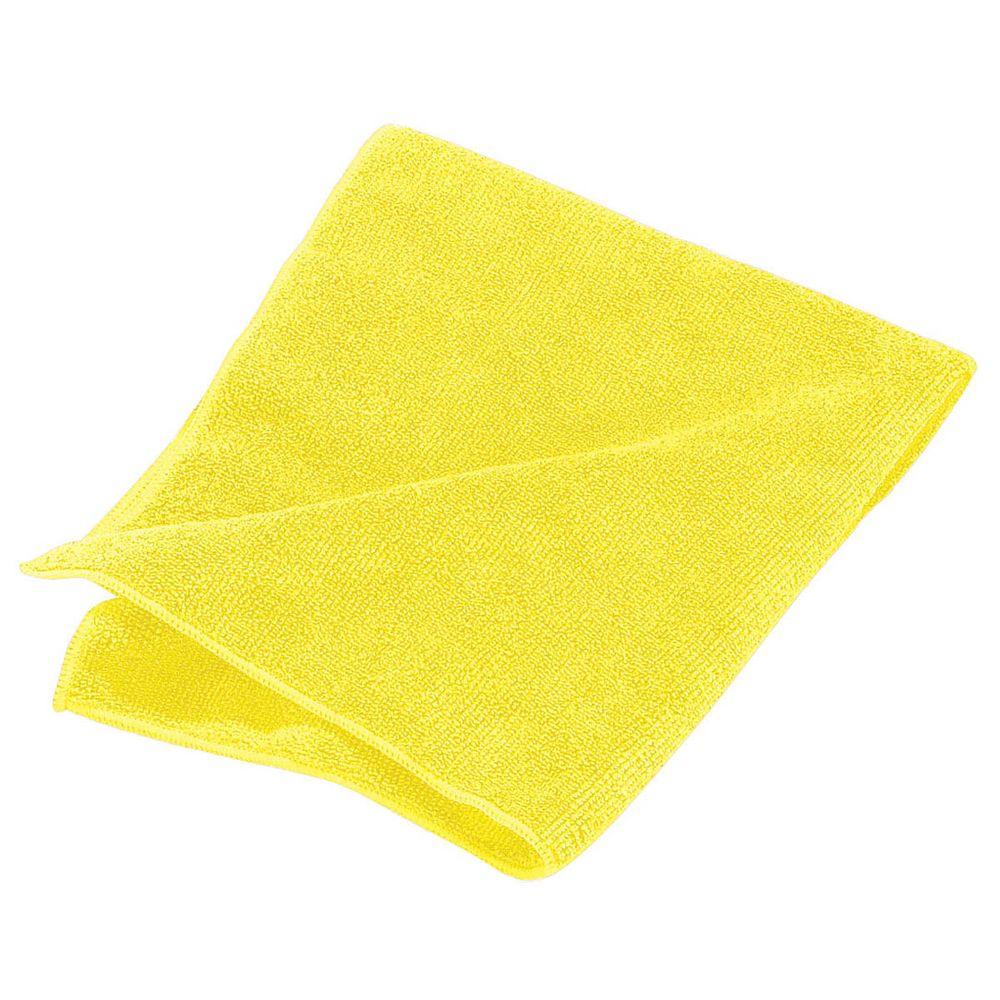 Carlisle 16 in. x 16 in. Microfiber Terry Cleaning Cloth in Yellow (Case of 12)3633404 The