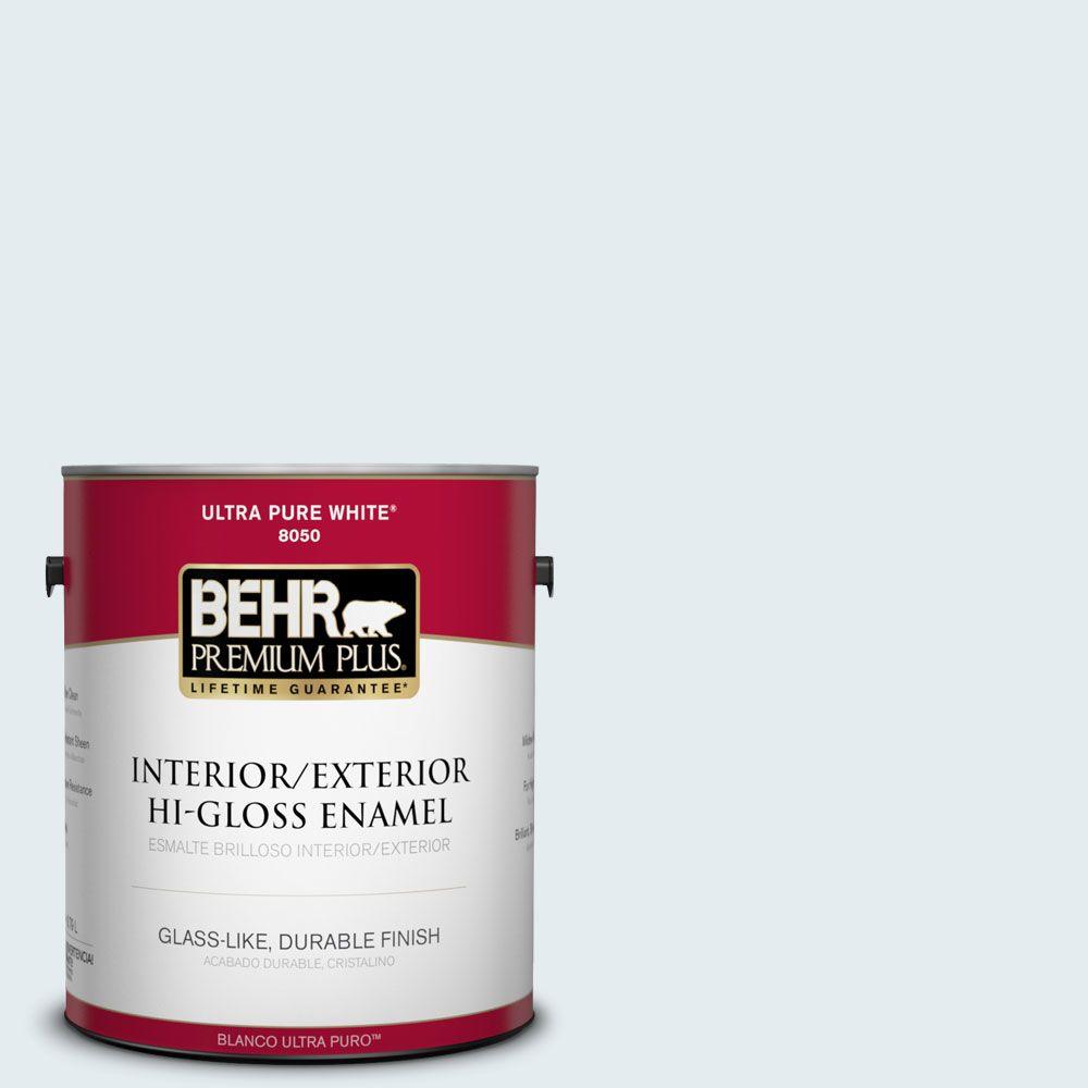 Behr Premium Plus 1 Gal Ppl 14 Mountain Air Hi Gloss Enamel Ppl 14 Mountain Air Hi Gloss Enamel