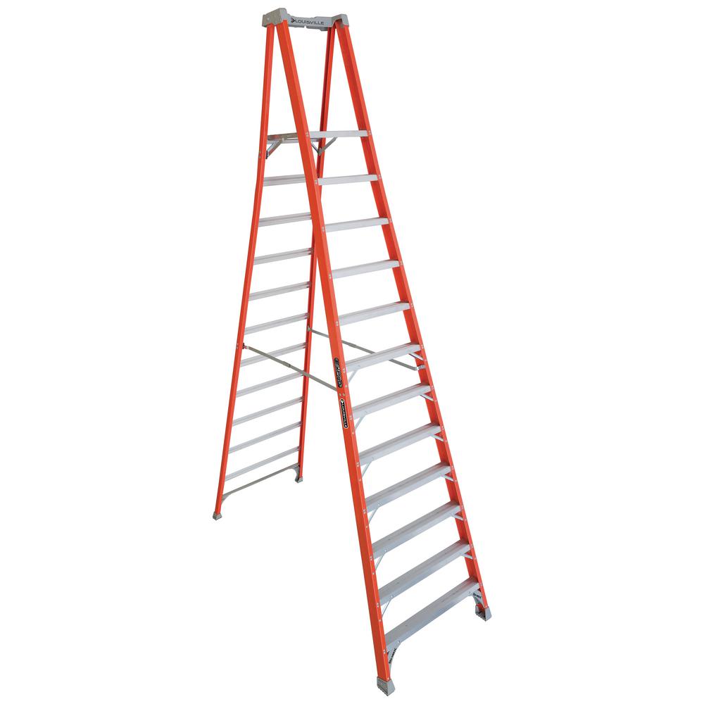 Louisville Ladder 12 ft. Fiberglass Pinnacle Platform Ladder with 300 lbs. Load... by Louisville Ladder