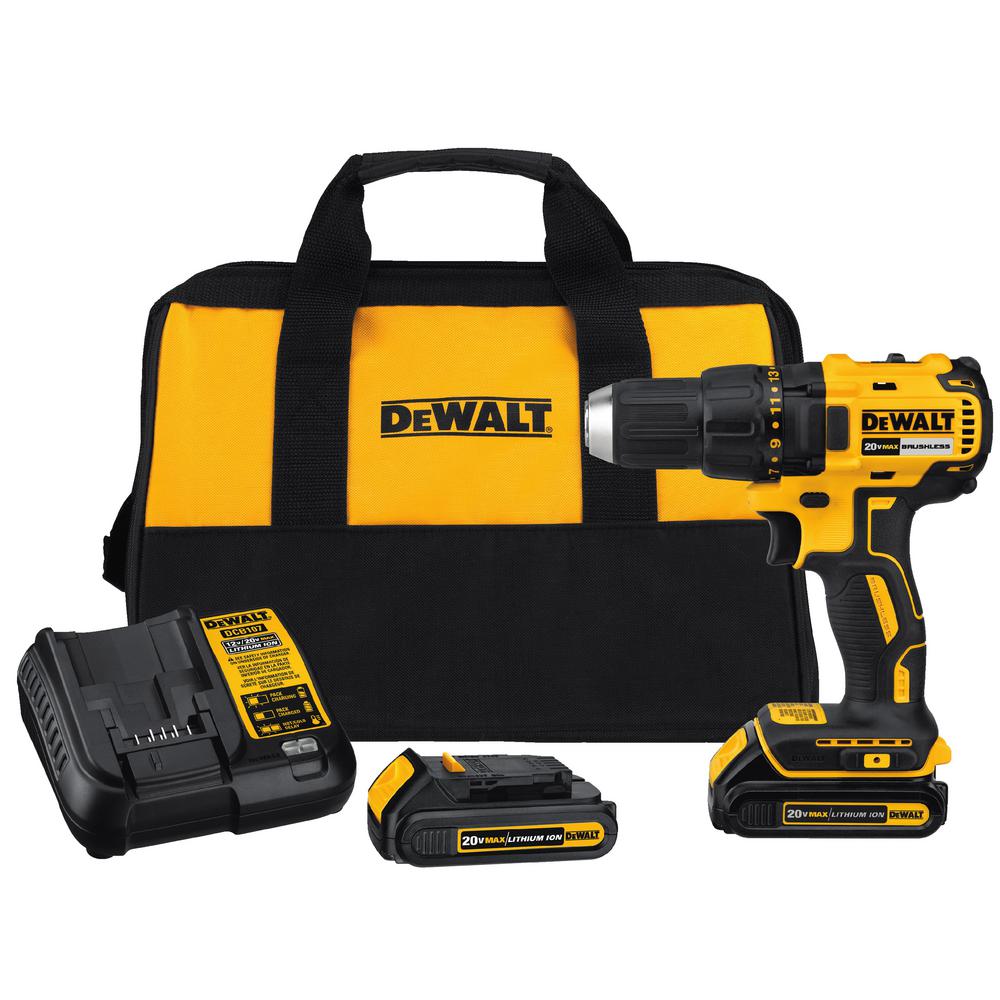 DEWALT 20-Volt MAX XR Lithium-Ion Cordless Brushless Hammerdrill ...