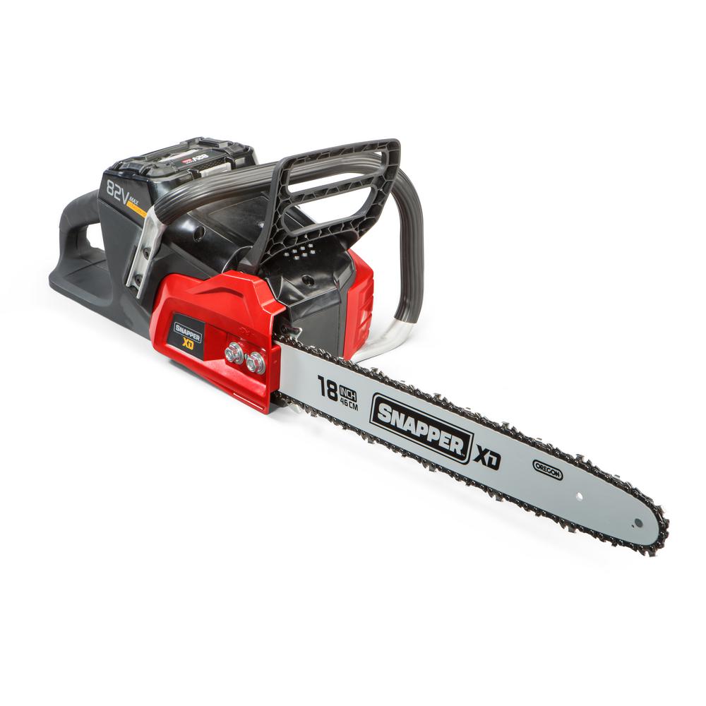 Snapper 18 in. 82-Volt Lithium-Ion Brushless Cordless Chainsaw ...