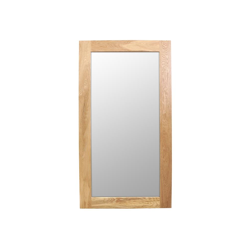 Glass Warehouse 24 in. W x 44 in. H Wide Framed Rectangular Single Wood