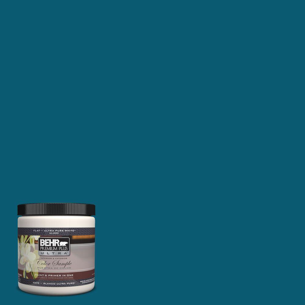 Behr Premium Plus Ultra 8 Oz S500 7 Infinite Deep Sea Matte 540d 7 Deep Blue Sea Matte Interior Exterior Paint And