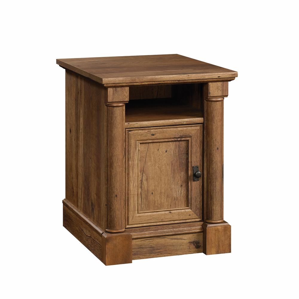 Sauder Palladia Collection Vintage Oak 1 Door End Side Table