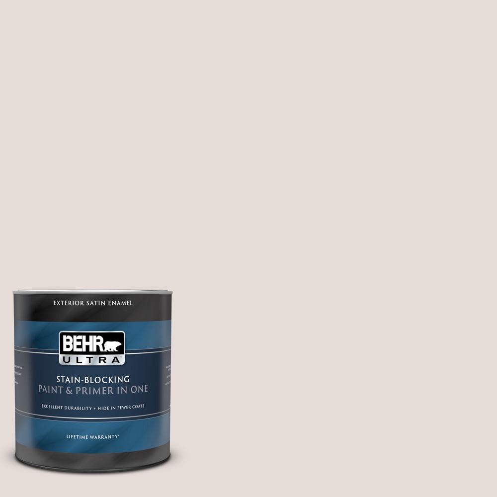BEHR ULTRA 1 qt. N2201 Spun Wool Satin Enamel Exterior Paint and