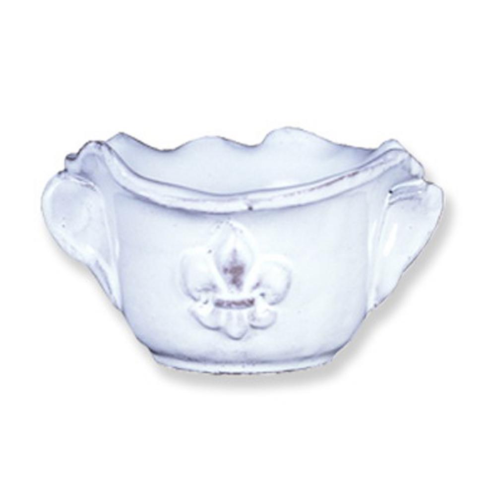 Fleur De Lis White Ceramic Dinner Plate Set Of 4