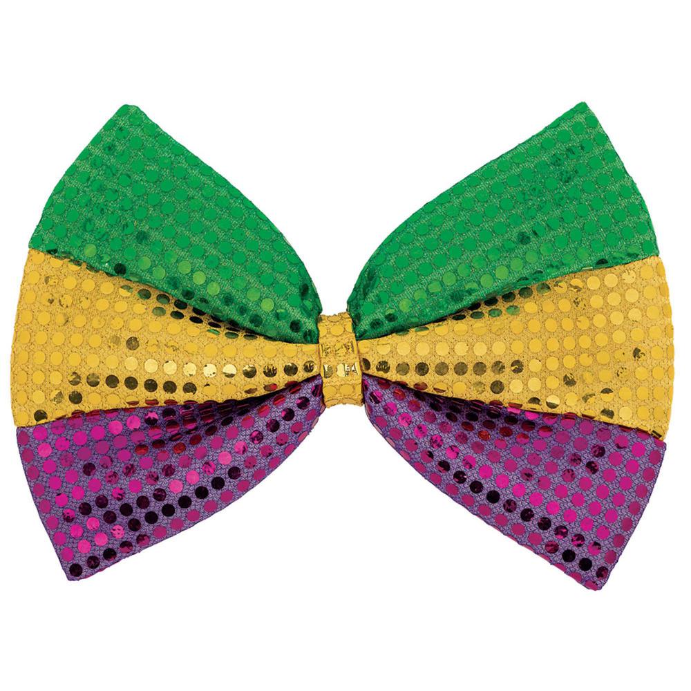 Giant Sequin Bow Tie in Gold