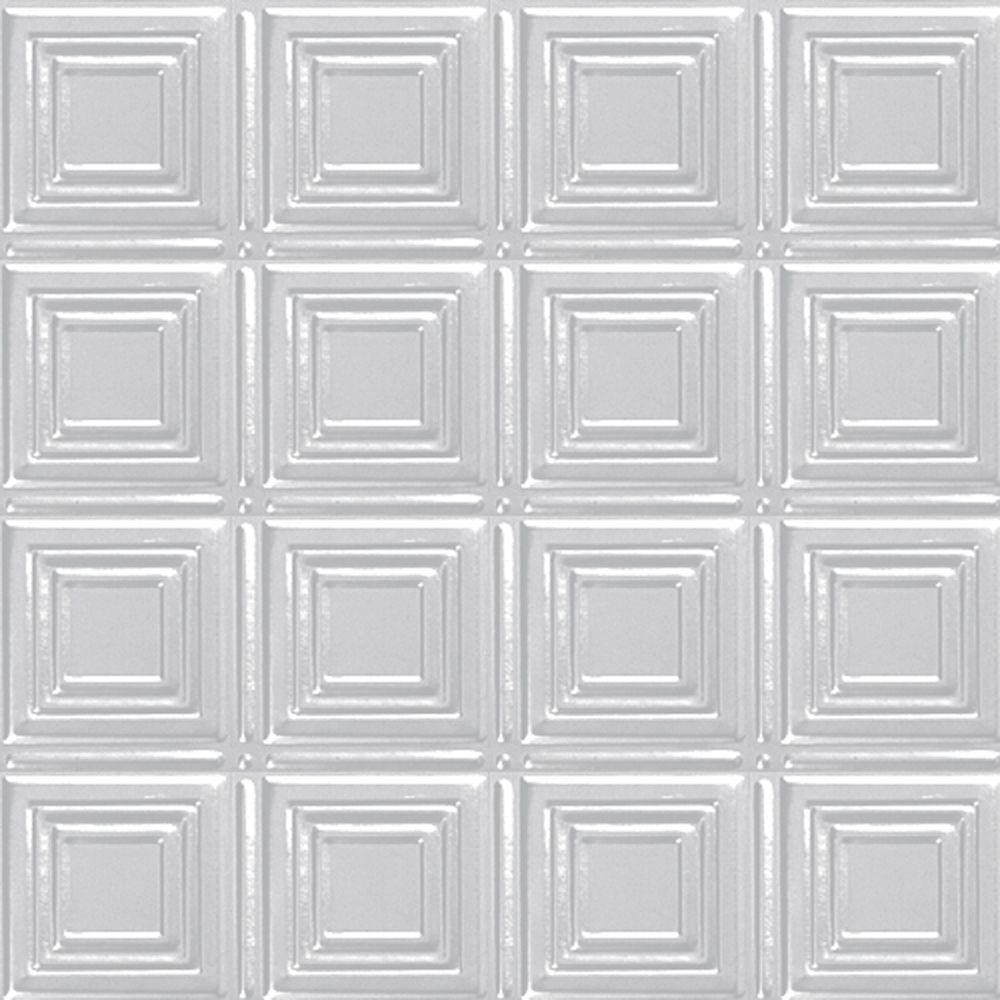 White Nail Up Surface Mount Tiles Ceiling Tiles The Home Depot