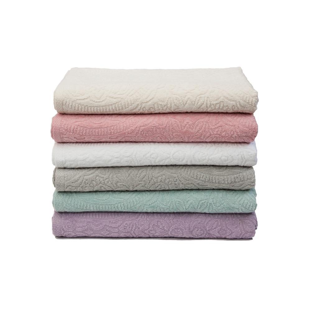 Lintex Portofino 6Piece 100 Cotton Velour Bath Towel Set in Blush