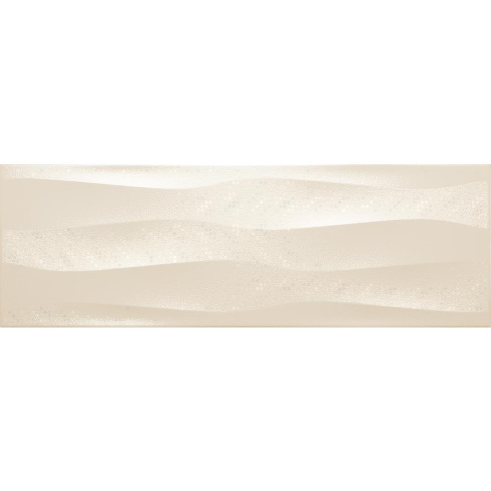 Emser Artwork Cream Wave 11.81 in. x 35.43 in. Ceramic Wall Tile (11.
