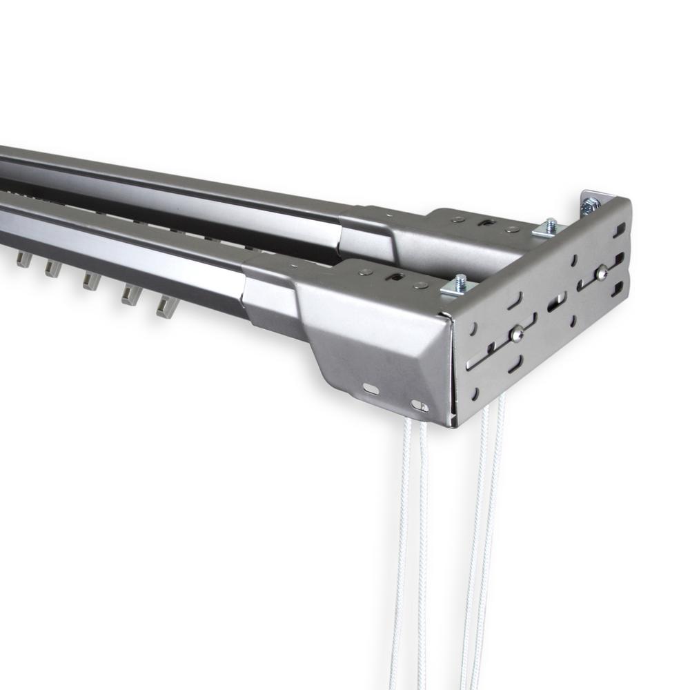 Rod Desyne Heavy Duty Center Open Double Traverse Rod 66 In 120