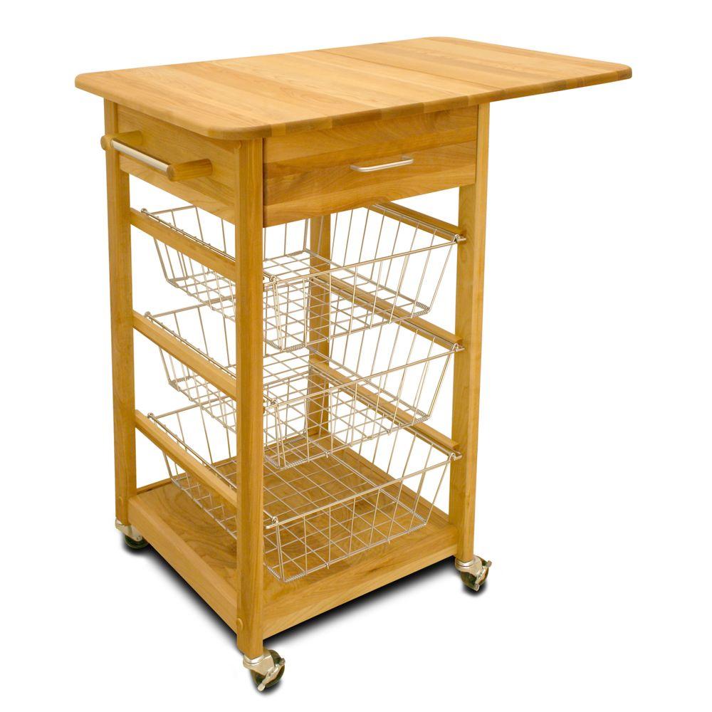 Catskill Craftsmen Natural Wood Kitchen Cart With Drop Leaf 7225 Catskill Craftsmen Natural Wood Kitchen