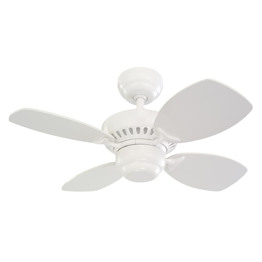 Monte Carlo Colony Ii 28 In Indoor White Ceiling Fan