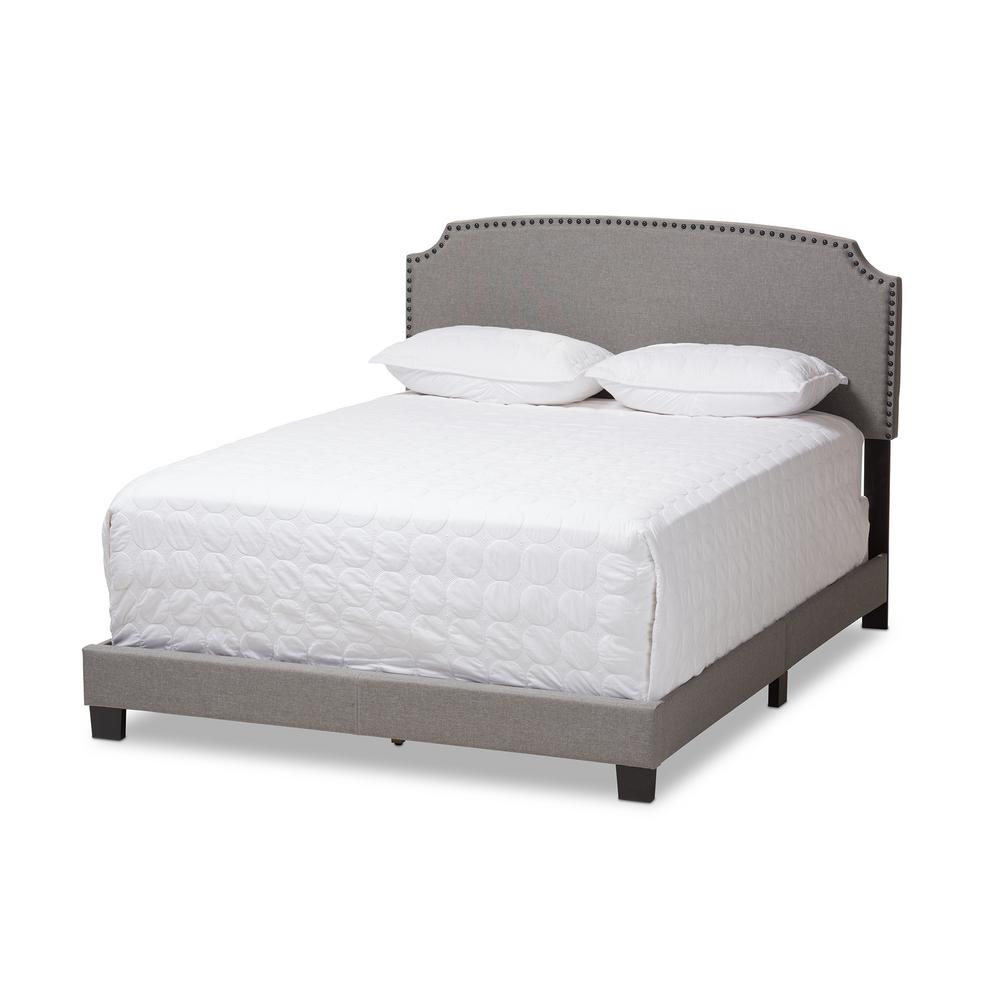 Baxton Studio Odette Light Gray Full Bed-146-8248-HD - The Home Depot