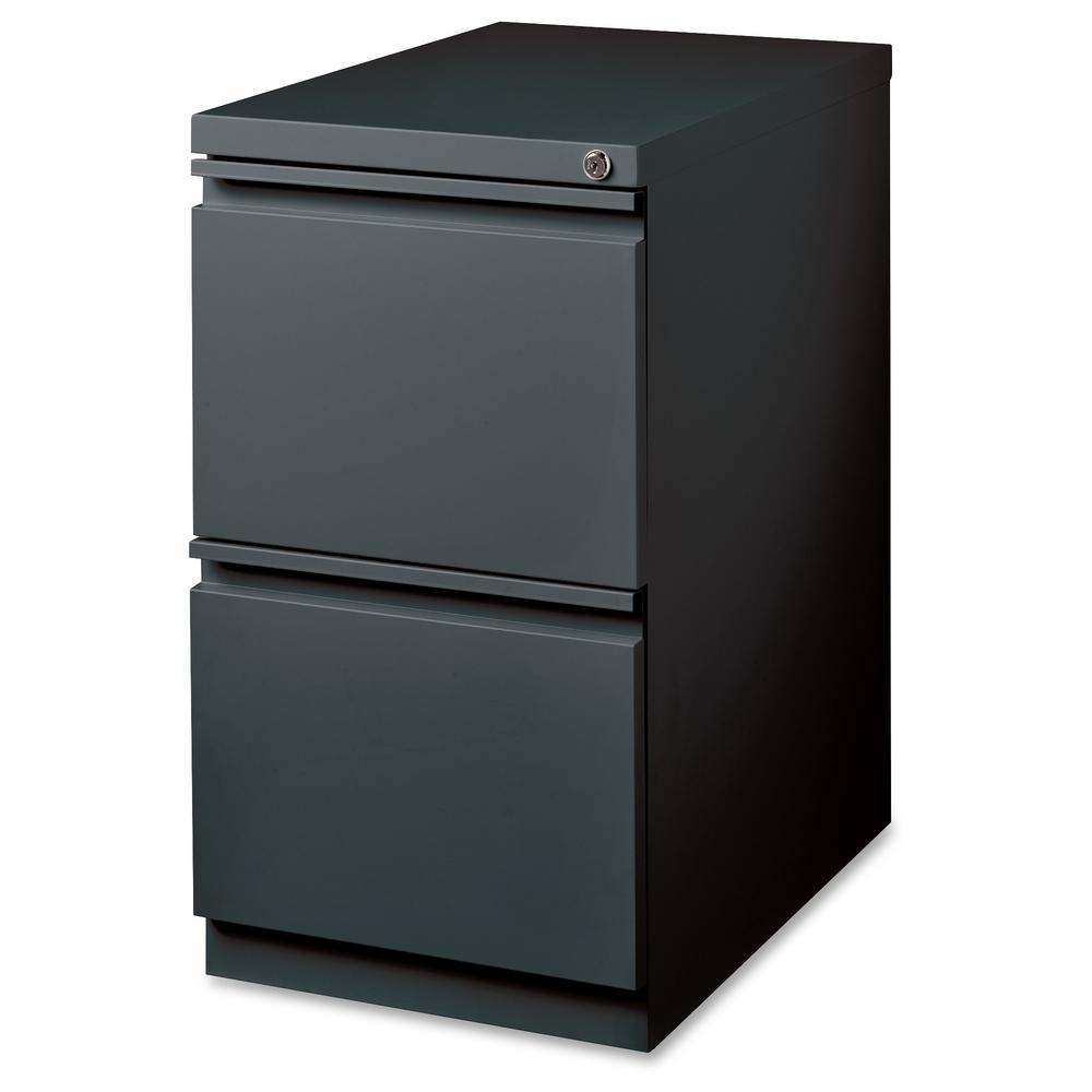 Lorell 15 In X 19 9 In X 27 8 In 2 Drawer Charcoal Ff Mobile Pedestal File Llr66910 The Home Depot