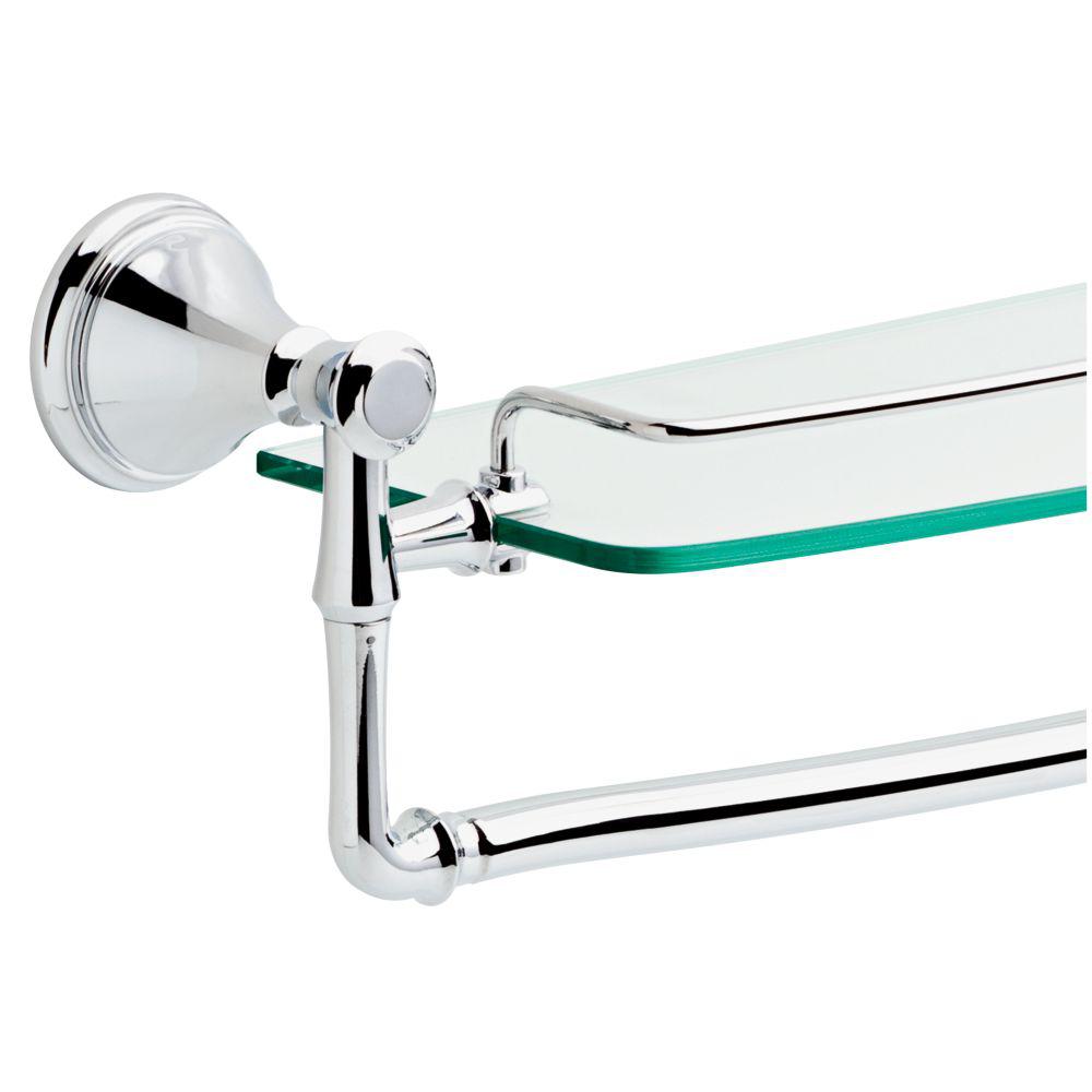 Delta Cassidy 18 In Glass Bathroom Shelf With Towel Bar Chrome 79710 The Home Depot - 18 Glass Bathroom Shelf Delta Cassidy 18 In Glass Bathroom Shelf With Towel Bar Chrome 79710 The Home Depot - 18 Glass Bathroom Shelf