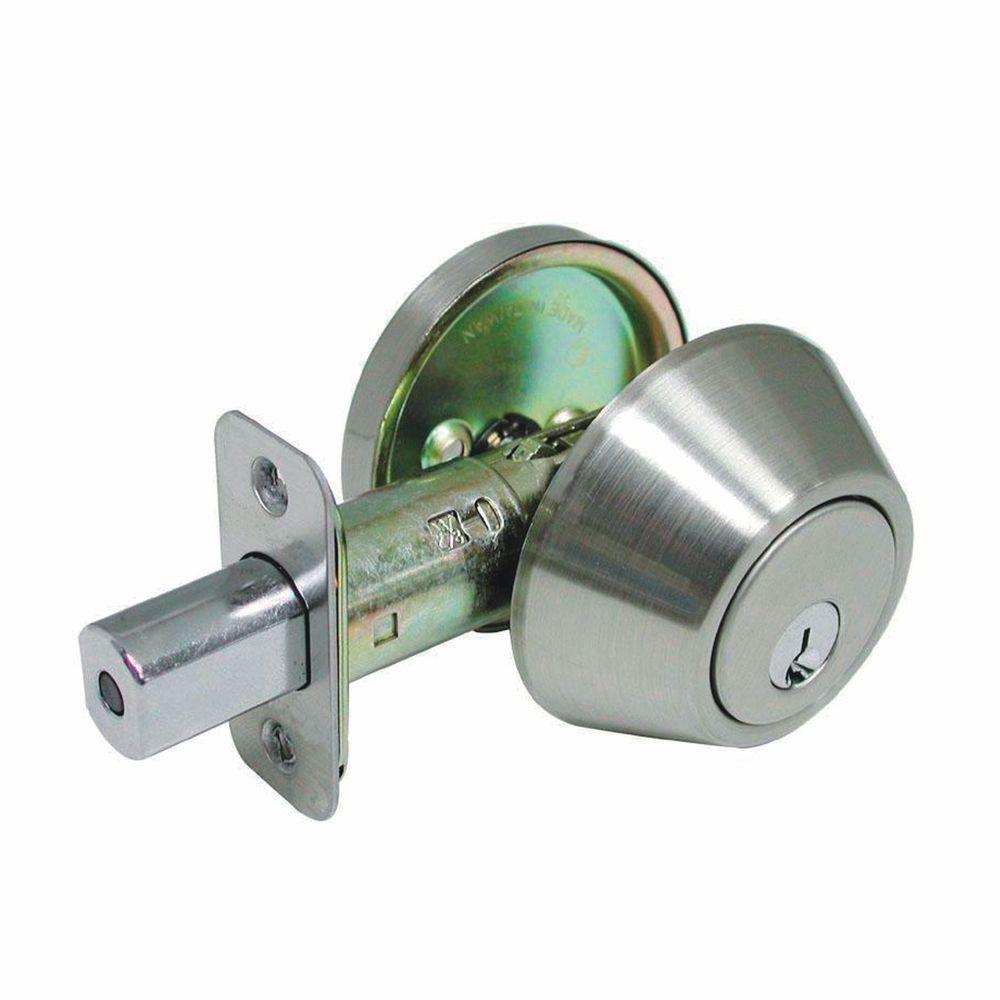 Faultless Single Cylinder Satin Nickel DeadboltDLX21RQLBGT The Home