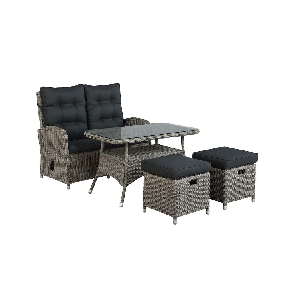 Reclining Patio Conversation Sets Outdoor Lounge Furniture The Home Depot