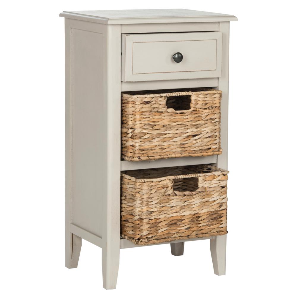 Safavieh Everly Vintage Gray Storage Side Table Amh5743d