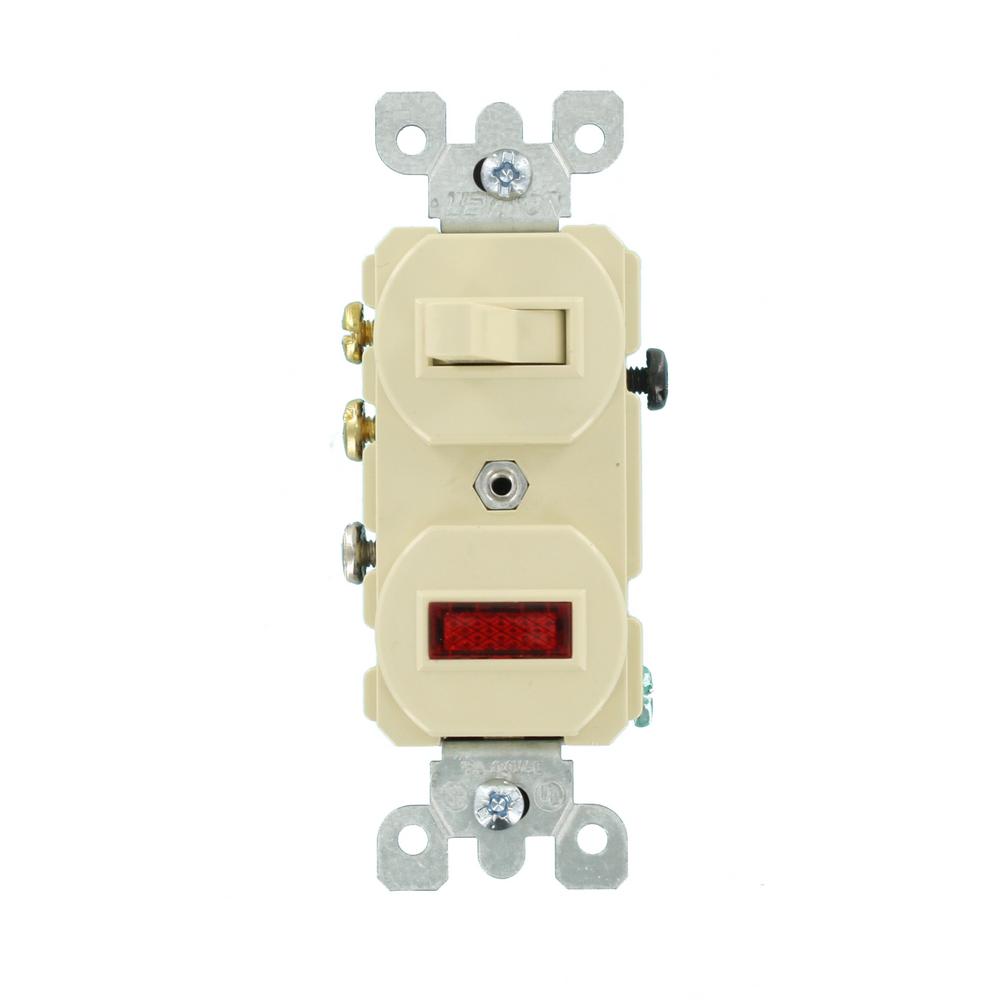 Leviton 15 Amp Commercial Grade Combination 3-Way Toggle ... combination switch amp pilot light wiring diagram 