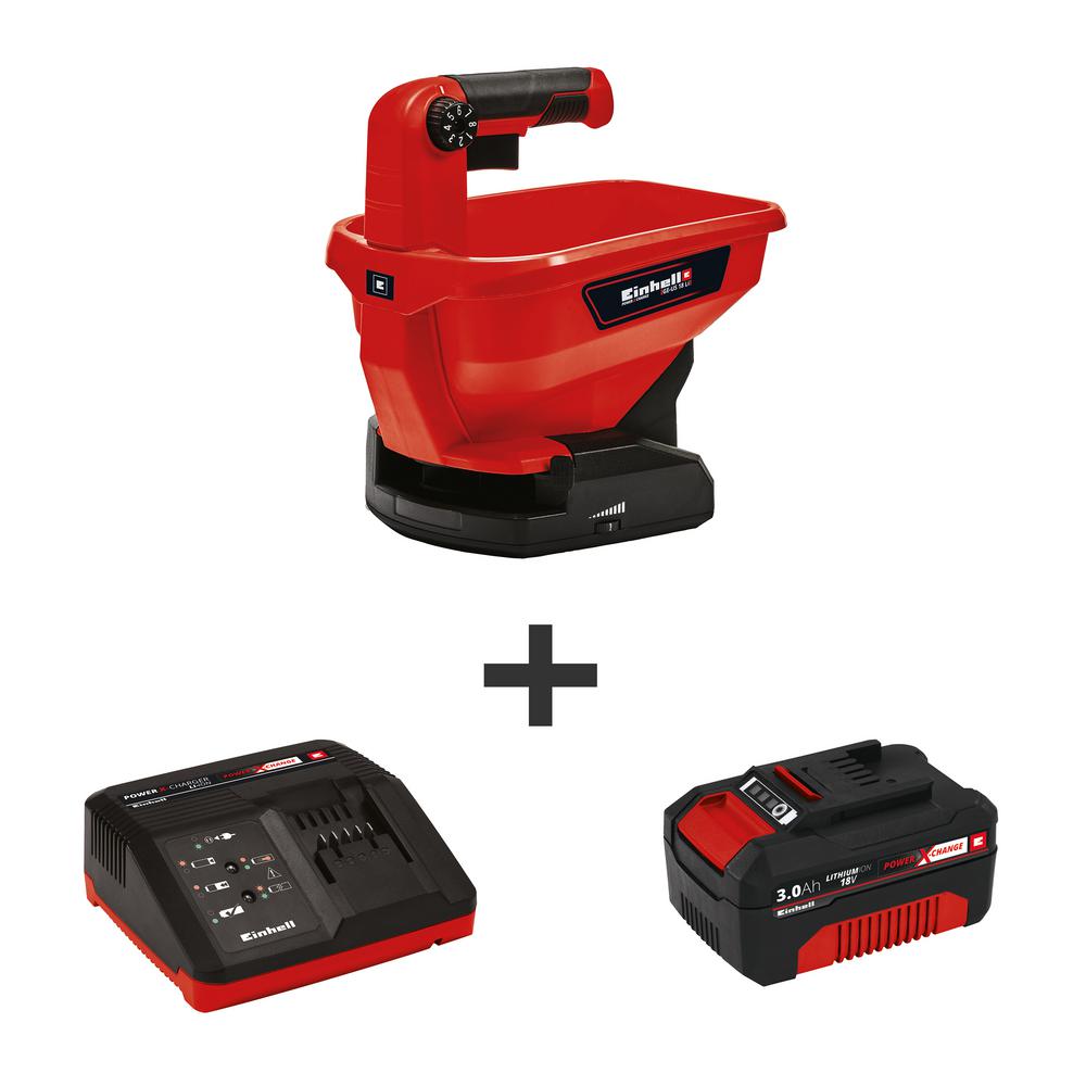 Einhell PXC 18Volt Cordless All Season HandHeld Spreader Kit w/ 8600