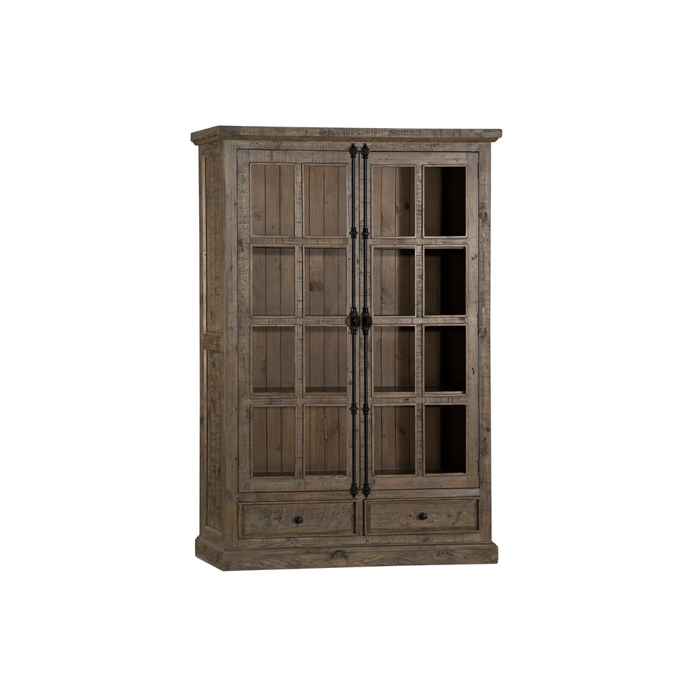 Tuscan Retreat Double Door Cabinet In Aged Gray