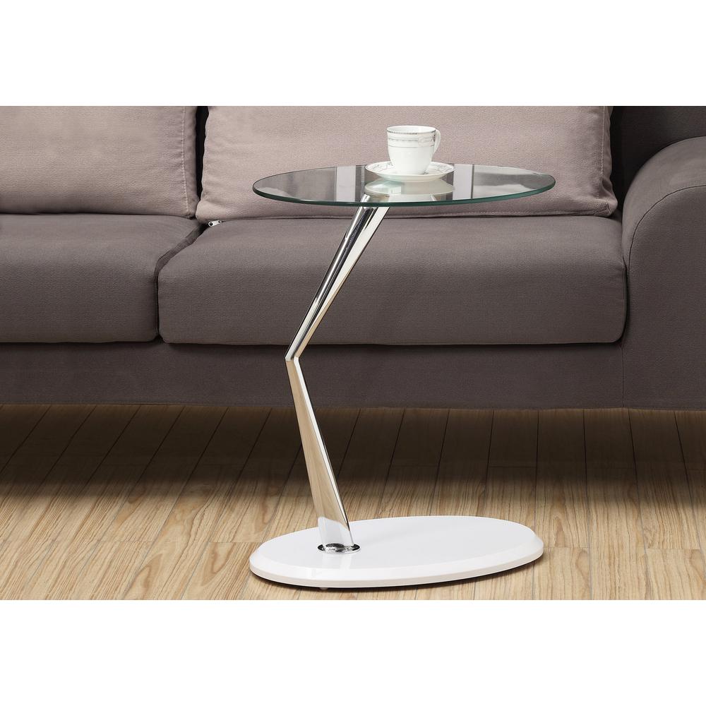 MegaHome White End Table-JW107A-WH - The Home Depot